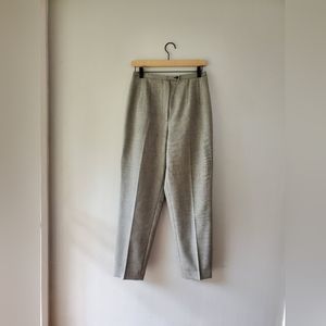 harvé bernard wool plaid high waisted trousers